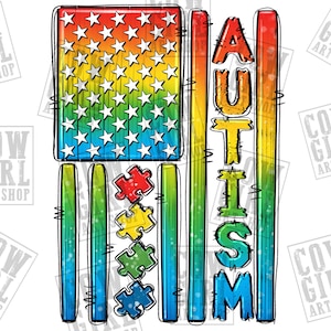 Autism American Flag png sublimation design download, Autism Awareness png, Autism life png, Autism png, sublimate designs download