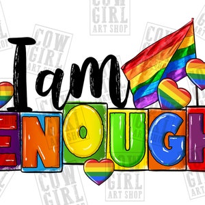 Wystarczająco duma png sublimacja projekt do pobrania, LGBTQ+ png, flaga dumy png, miłość to miłość png, duma png, sublimacja wzorów do pobrania