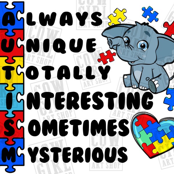 Always unique Autism png sublimation design download, Autism awareness png, Autism life png, Autism puzzle png, sublimate designs download