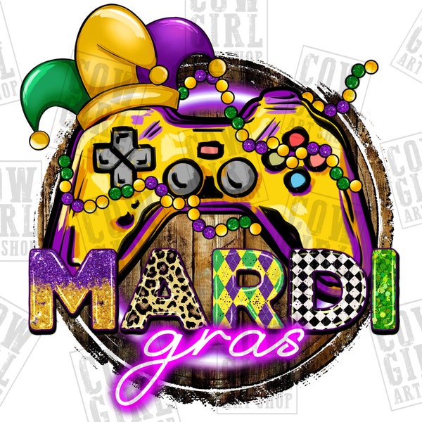 Mardi Gras gamer png sublimation design download, Happy Mardi Gras png, Mardi Gras carnival png, sublimate designs download