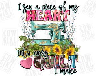 Ik naai een stukje van mijn hart naai citaat png sublimatie ontwerp download, naaimachine png, vintage machine png, sublimeer ontwerpen download