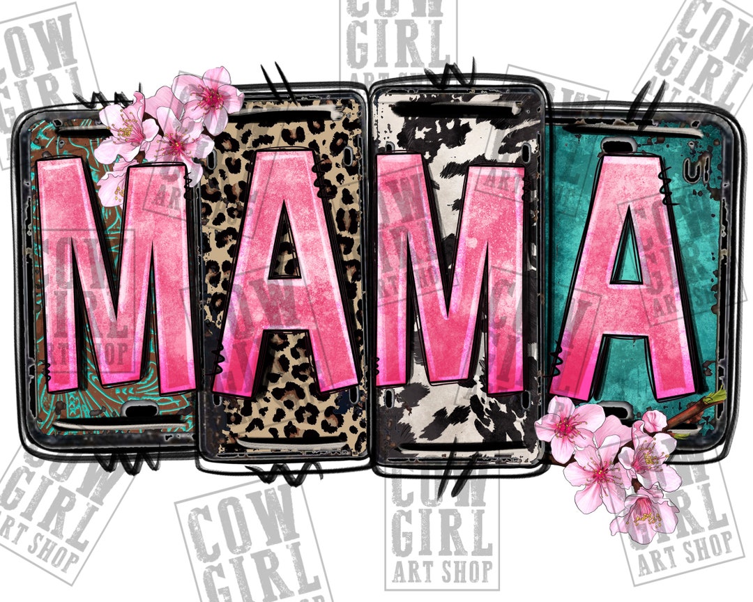 Mam With License Letters Png Floral Mama Png Sublimation - Etsy