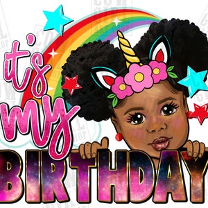 It's my birthday black peekaboo girl png sublimation design download, birthday girl png, black girl png, sublimate designs download