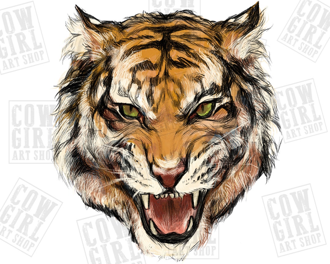 Tiger Png Sublimation Design Download, Animal Png, Tiger Love Png, Tiger Head Png, Animal Love