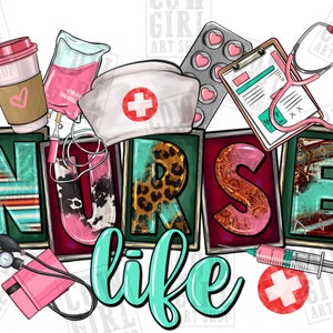 Western Nurse life png sublimation design download, Nursing png,  Nurse png, western nurse png, sublimate designs download