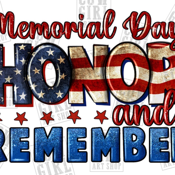 Memorial day honor and remember png sublimation design download, 4th of July png, American flag png, sublimate designs download