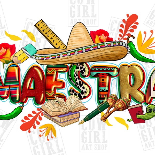 Cinco de mayo Maestra png sublimation design download, Mexican Day png, Teacher's Day png, Mexican Teacher png, sublimate designs download