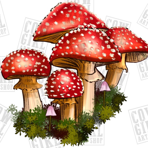 Fly agaric mushroom png sublimation design download, hand drawn mushroom png, mushroom png design, mushroom png, sublimate designs download