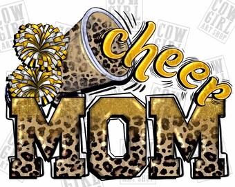 Cheer Mom Mother's Day png sublimation design download, western Mom png, Mother's day png, school spirit png, sublimate designs download