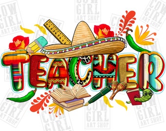 Cinco de mayo Teacher png sublimation design download, Mexican Day png,Teacher&#39;s Day png, Mexican Teacher png, sublimate designs download