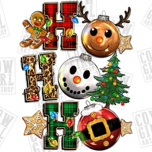 Ho ho ho Christmas png sublimation design download, Christmas png, Christmas ornament png, Holiday png, sublimate designs download