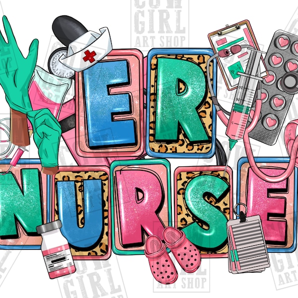 ER Emergency Nurse png sublimation design download, Nurse life png, ER Nurse png, Nurse png, Nursing png, sublimate designs download