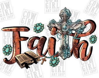 Faith png sublimation design download, Faith with cross png, fancy cross png, Christian png, faith png, sublimate designs download