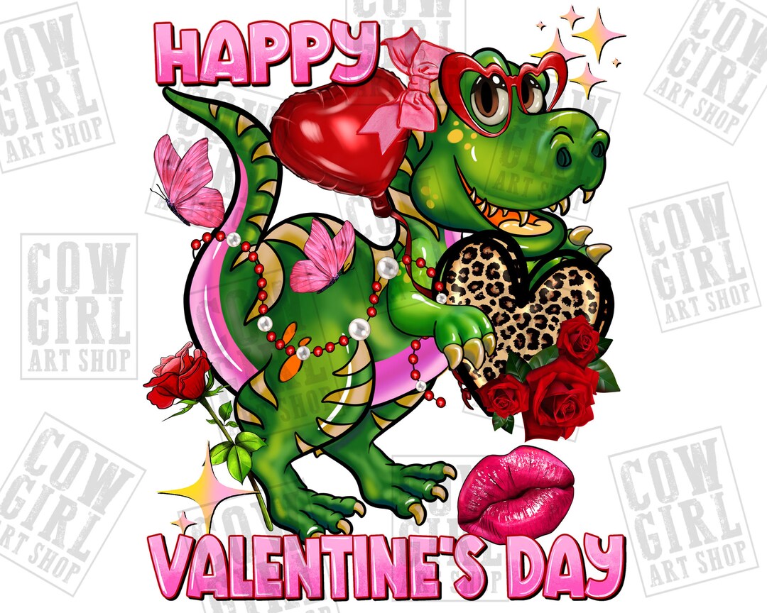 Happy Valentine S Day T Rex Png Sublimation Design Download Valentine