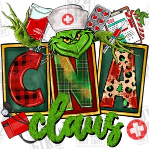 CNA Certified Nursing Assistant claus png sublimation design download, Merry Christmas png, Christmas Nurse png, sublimate designs download
