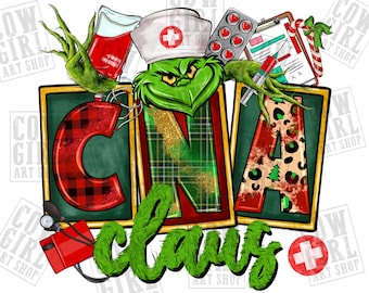 AIIC Infirmière auxiliaire certifiée claus png sublimation design download, Joyeux Noël png, Christmas Nurse png, sublimation designs download