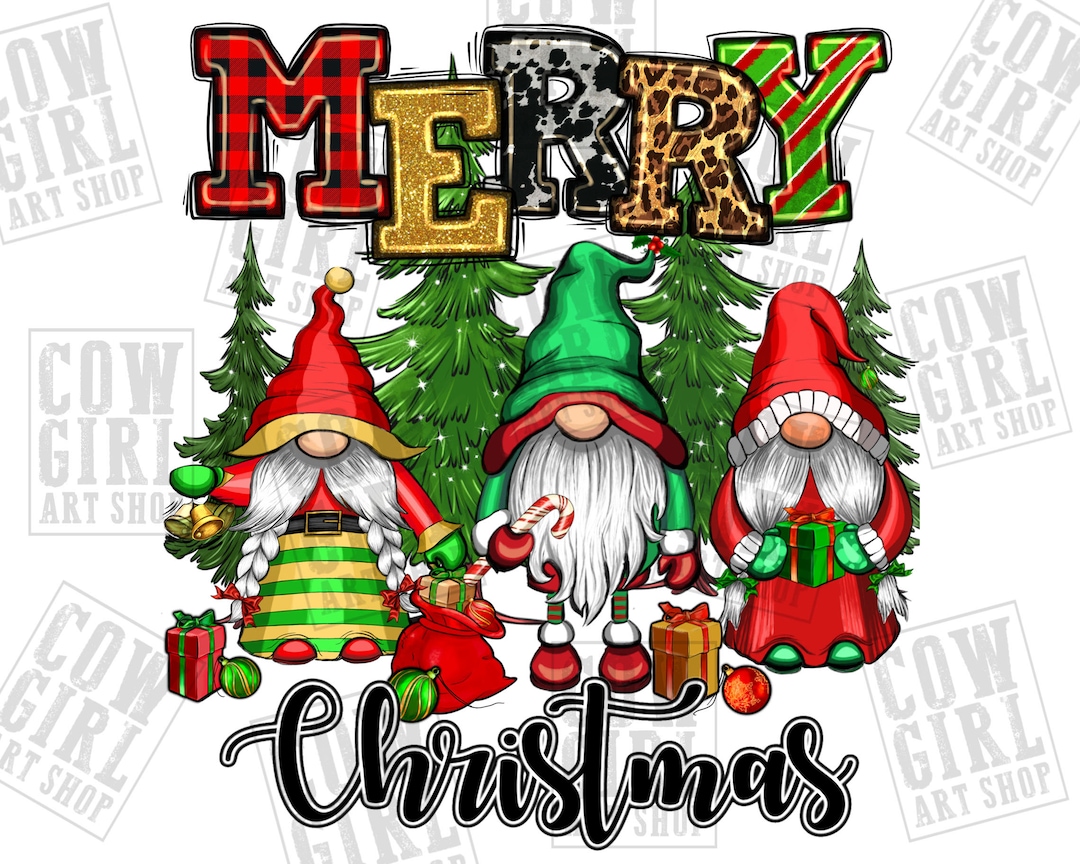 Merry Christmas Gnomies Png Sublimation Design Download, Christmas Png