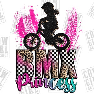 Téléchargement de conception de sublimation png princesse bmx, sport png, png de bicyclette Bmx, png bmx à carreaux, png princesse de sport, téléchargement de conceptions sublimées
