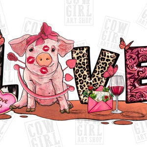 Love pig Valentine&#39;s Day png sublimation design download, Happy Valentine&#39;s Day png, Valentine&#39;s pig png, sublimate designs download