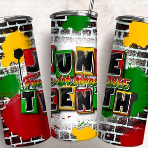 Juneteenth free-ish since 1865 Black and proud 20 oz skinny tumbler png, tumbler wrap png, 20 oz tumbler designs, tumbler png download