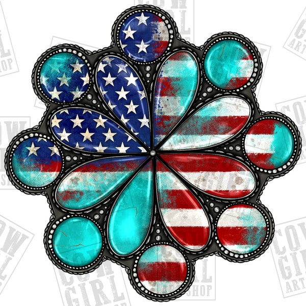 American flag turquoise gemstone png sublimation design download, 4th of July png, American flag png, USA gemstone png, sublimate download