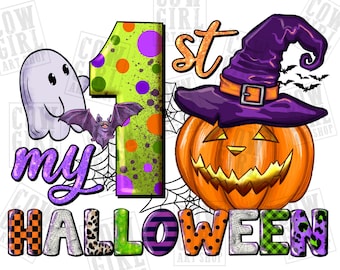 Mein 1st Halloween png Sublimation Design download, Happy Halloween png, Halloween Vibes png, erste Halloween png, Sublimate designs download