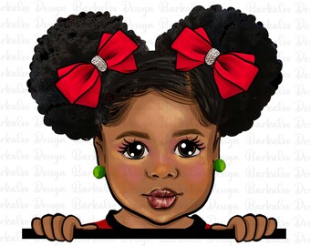 Descarga de diseño de sublimación PNG de chica peekaboo, chica negra PNG, chica afro PNG, bebé afro PNG, descarga de diseños sublimados