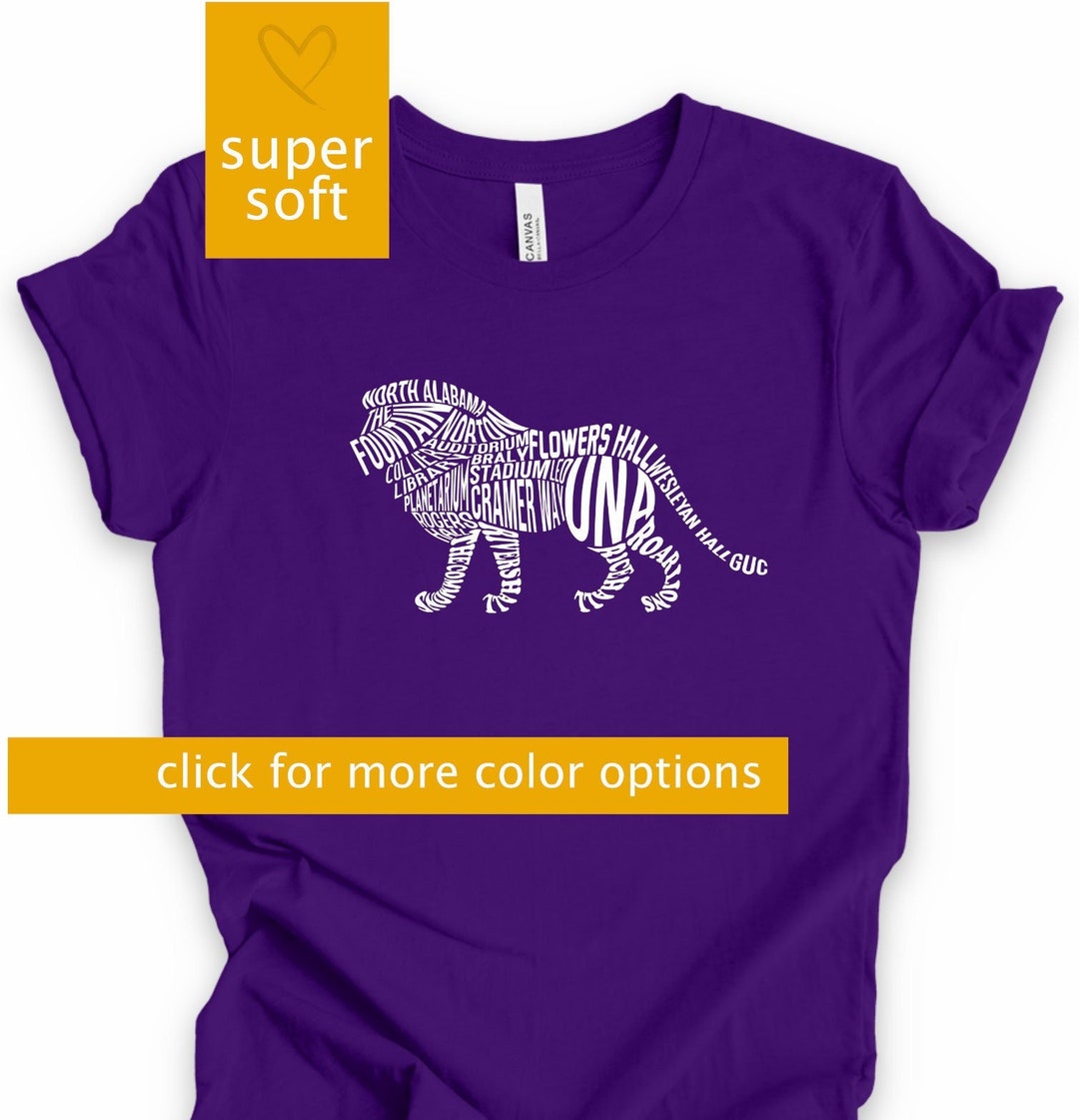 University of North Alabama Lion Tshirt, UNA Campus Landmark Lion T