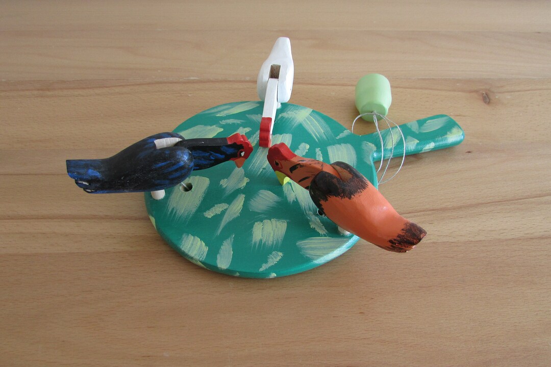 Chicken Pecking Toy Hungry Chickens Wooden Moving Toys Etsy