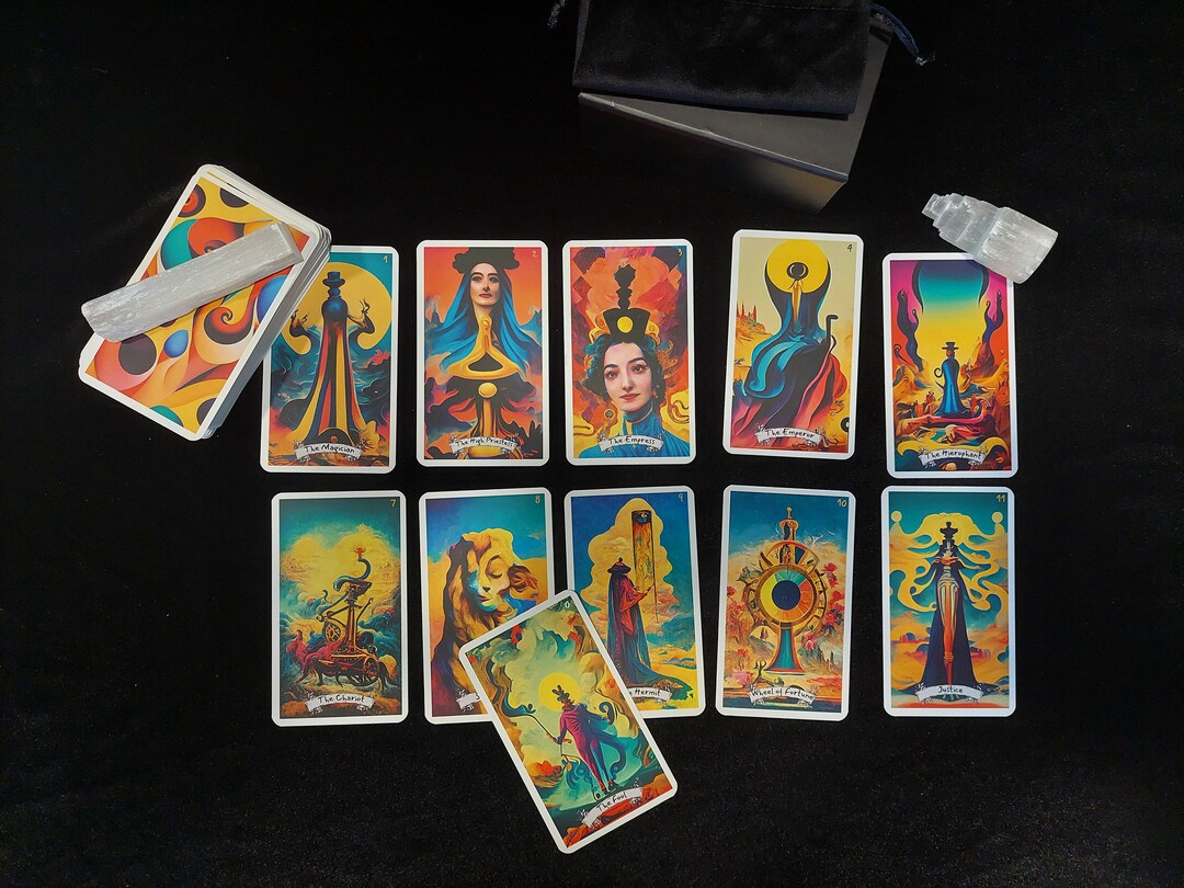 Dali Tarot Cards Surreal Tarot Deck Colorful Tarot Cards Etsy