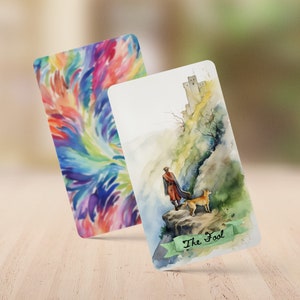 Modern Tarot Deck, Watercolor Tarot Deck, Drawn Tarot Cards, Watercolor Tarot, Modern Tarot Cards, Colorful Tarot Deck, Painted Tarot Cards