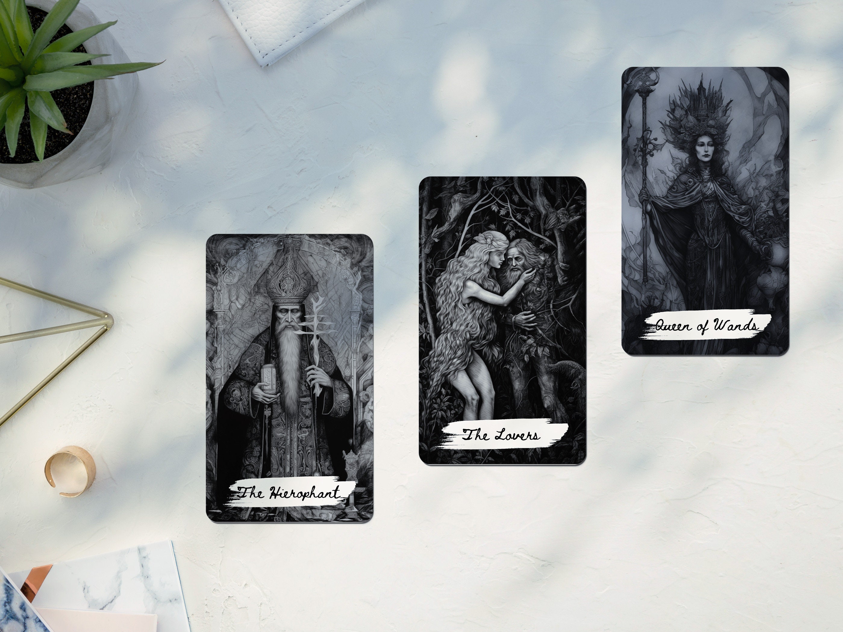 True black tarot cards - Etsy 日本