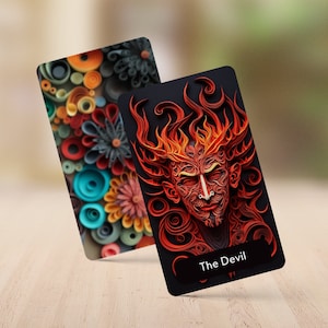 Regenbogen Tarotkarten, Okkultes Tarot Deck, Indie Tarot Deck, RSW Basiert, Tarot Deck mit Anleitung, Helle Tarotkarten, Quilling Kunst Geschenk
