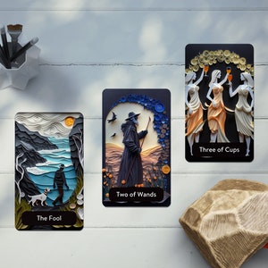 Baraja de tarot ocultista, cartas de tarot arcoíris, baraja de tarot independiente, baraja basada en RSW, baraja de tarot con guía, cartas de tarot brillantes, regalo de arte en filigrana
