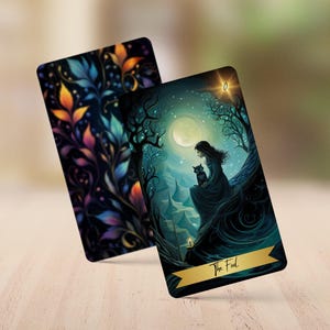 Baraja de tarot de brujas iluminada, elegantes cartas de tarot con temática de brujas, arte místico para coleccionistas de prácticas espirituales, regalo para amantes de la brujería