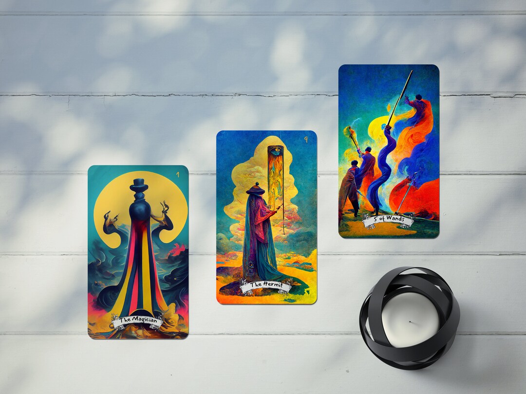 Colorful Tarot Cards Surreal Tarot Deck Dali Tarot Cards Etsy
