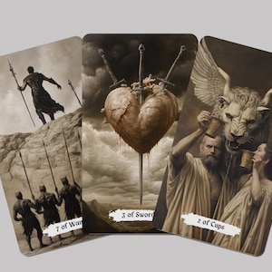 Cartas del tarot del arte renacentista, baraja del tarot gótico, 78 cartas del tarot, baraja del tarot oscuro, baraja del tarot negro, tarot oscuro