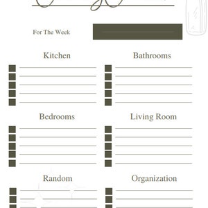 Printable Cleaning Planner, cleaning checklist, cleaning schedule image 5