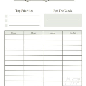 Printable Cleaning Planner, cleaning checklist, cleaning schedule image 4