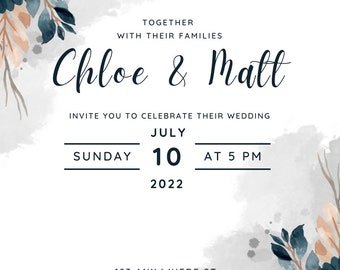 Customized wedding invitation save the dates custom invites