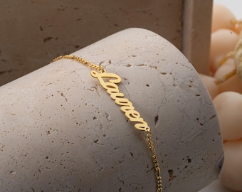14k Gold Name Bracelet, Custom Name Bracelet, Baby Name Bracelet, Tiny Name Bracelet, Personalized Jewelry for Women, Custom Name Jewelry