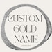 Custom Gold Name Customer Service
