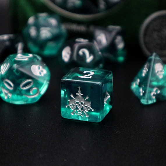 Necromancer Polyhedral Dice Set - Perfect For D&D, Pathfinder and Tabletop RPG Games
