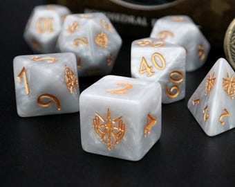 Cleric Polyhedral Dice Set - Perfect For D&D, Pathfinder and Tabletop RPG Games
