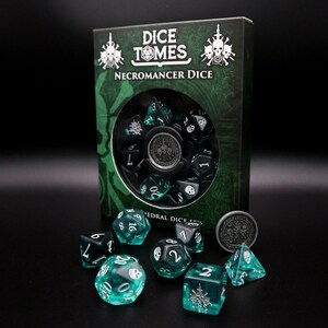 Necromancer Polyhedral Dice Set - Perfect For D&D, Pathfinder and Tabletop RPG Games image 3