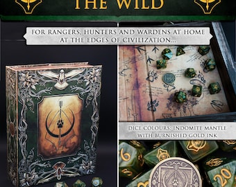Tome of The Wild - Ranger Dice Set Perfect For D&D, Pathfinder and Tabletop RPG Games