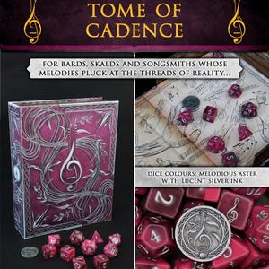 Tome of Cadence - Barden Würfelset Perfekt für D&D, Pathfinder und Tabletop RPG Spiele