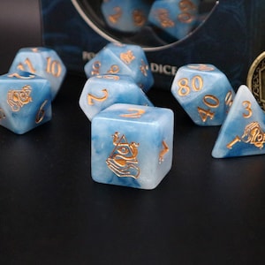Wizard Polyhedral Dice Set - Perfect For D&D, Pathfinder and Tabletop RPG Games