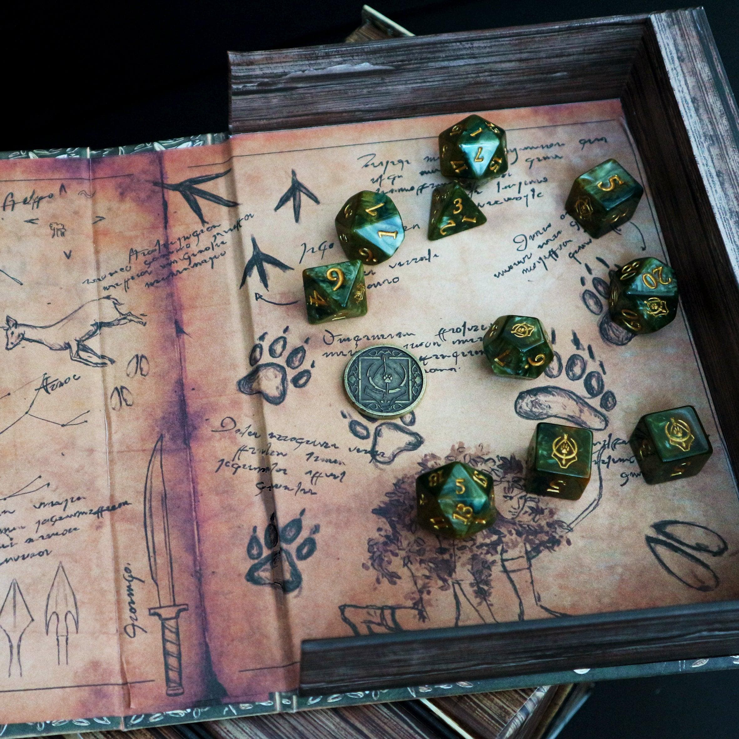 Melee Ranger Dice Set Tome of the Wild - Ranger Dice Set Perfect for D&D, Pathfinder and ...