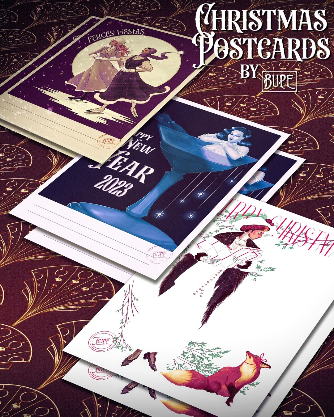 Vintage Christmas Postcard Old Christmas Postcards Etsy